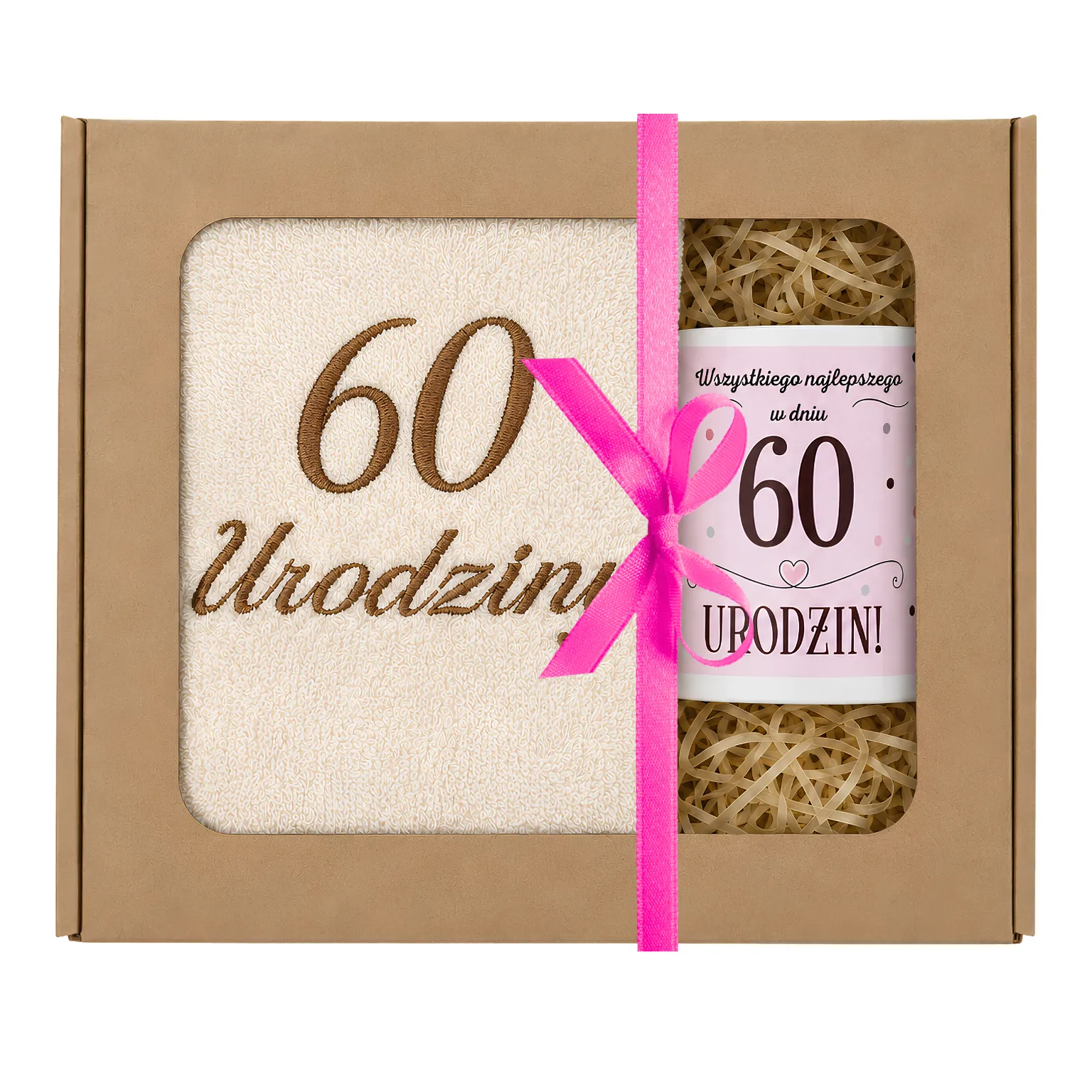 Zestaw kubek + ręcznik 60 urodziny #3328-UR21-60