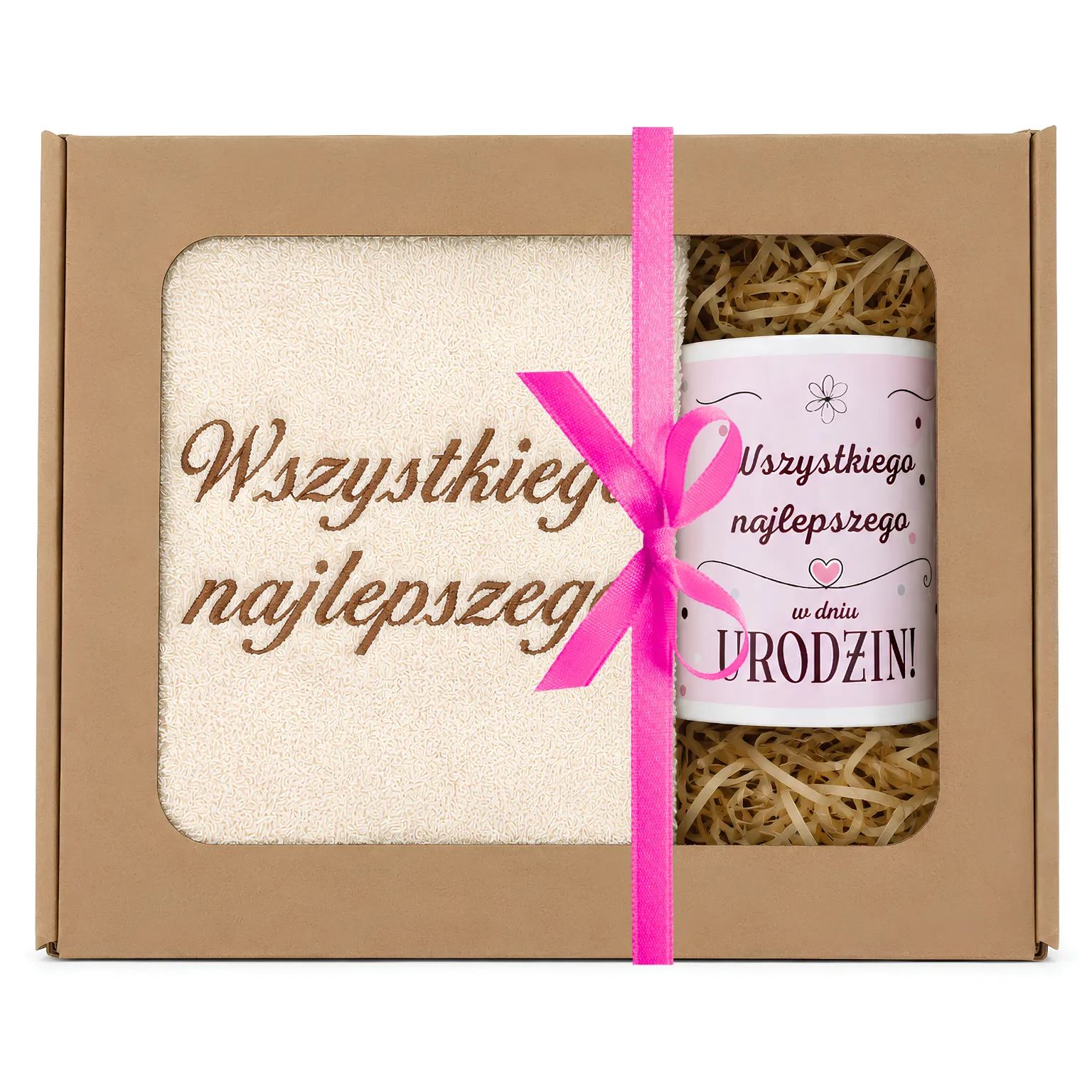 Zestaw kubek + ręcznik na urodziny #3328-UR21-WN