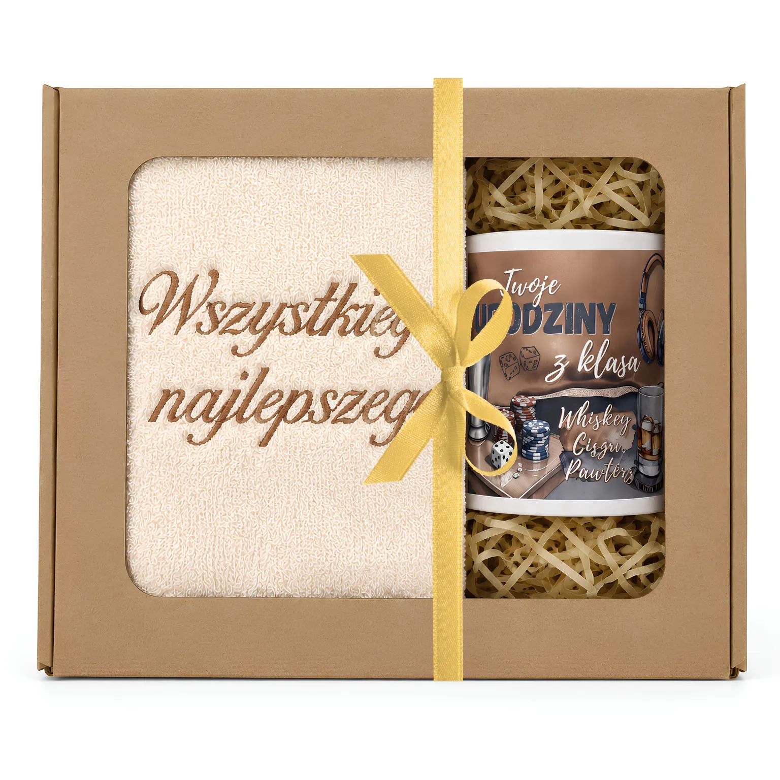 Zestaw kubek + ręcznik na urodziny #3328-UR23-WN