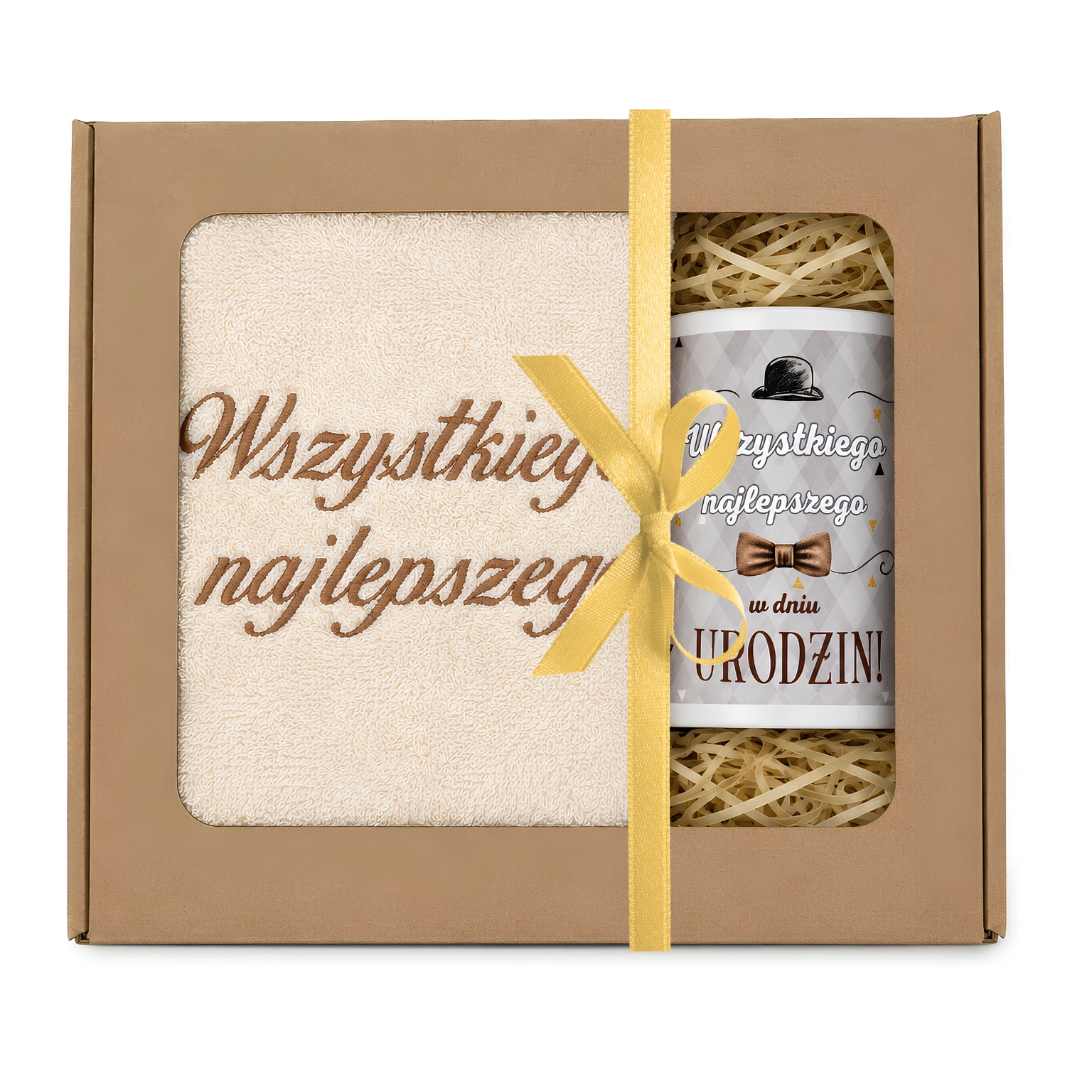 Zestaw kubek + ręcznik na urodziny #3328-UR12-WN