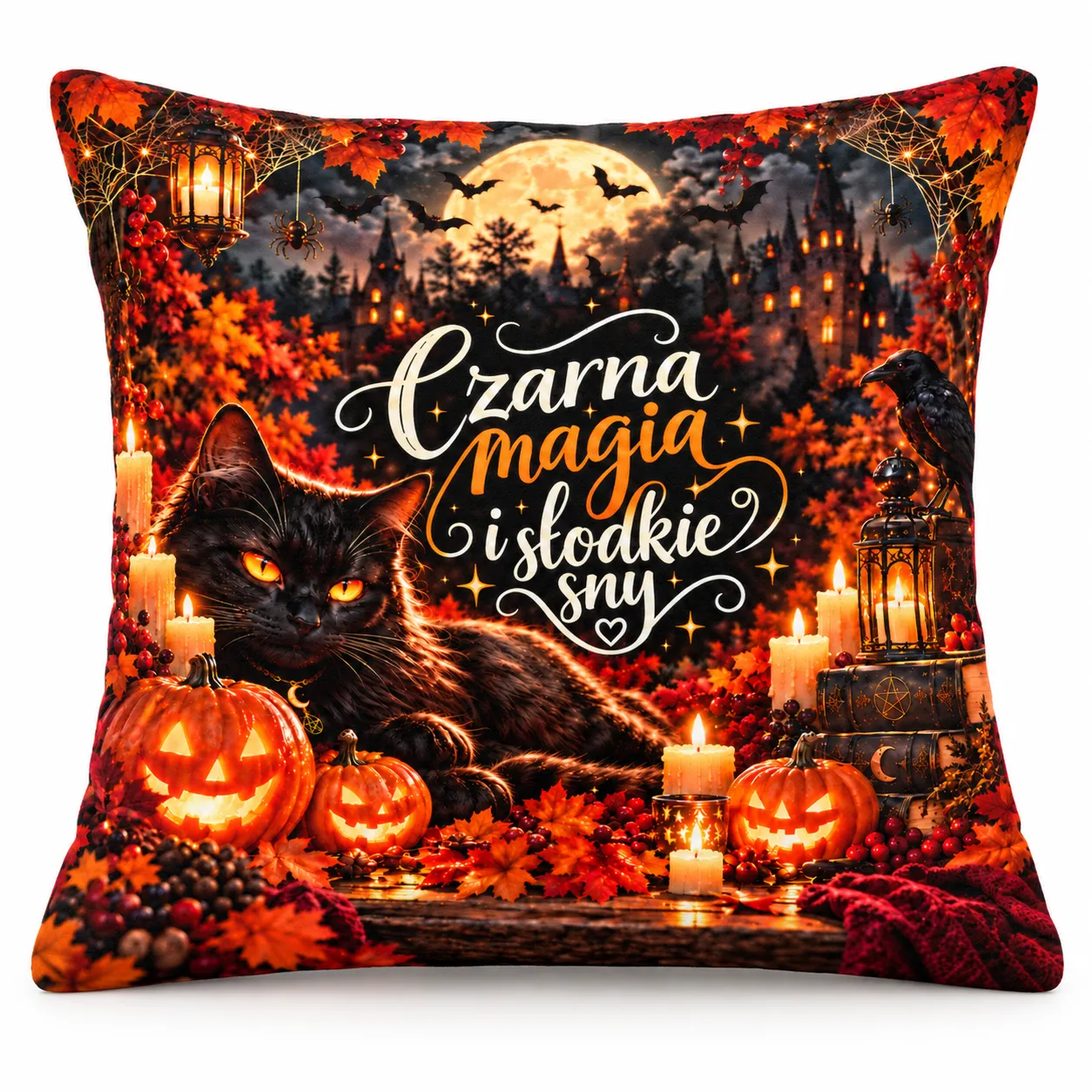 Poduszka na Halloween – CZARNA MAGIA I SŁODKIE SNY – #3335-H11