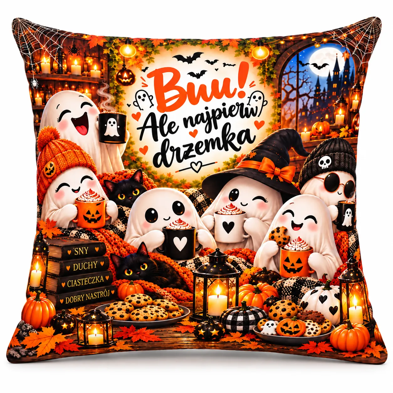 Poduszka na Halloween – BUU! ALE NAJPIERW DRZEMKA – #3335-H10