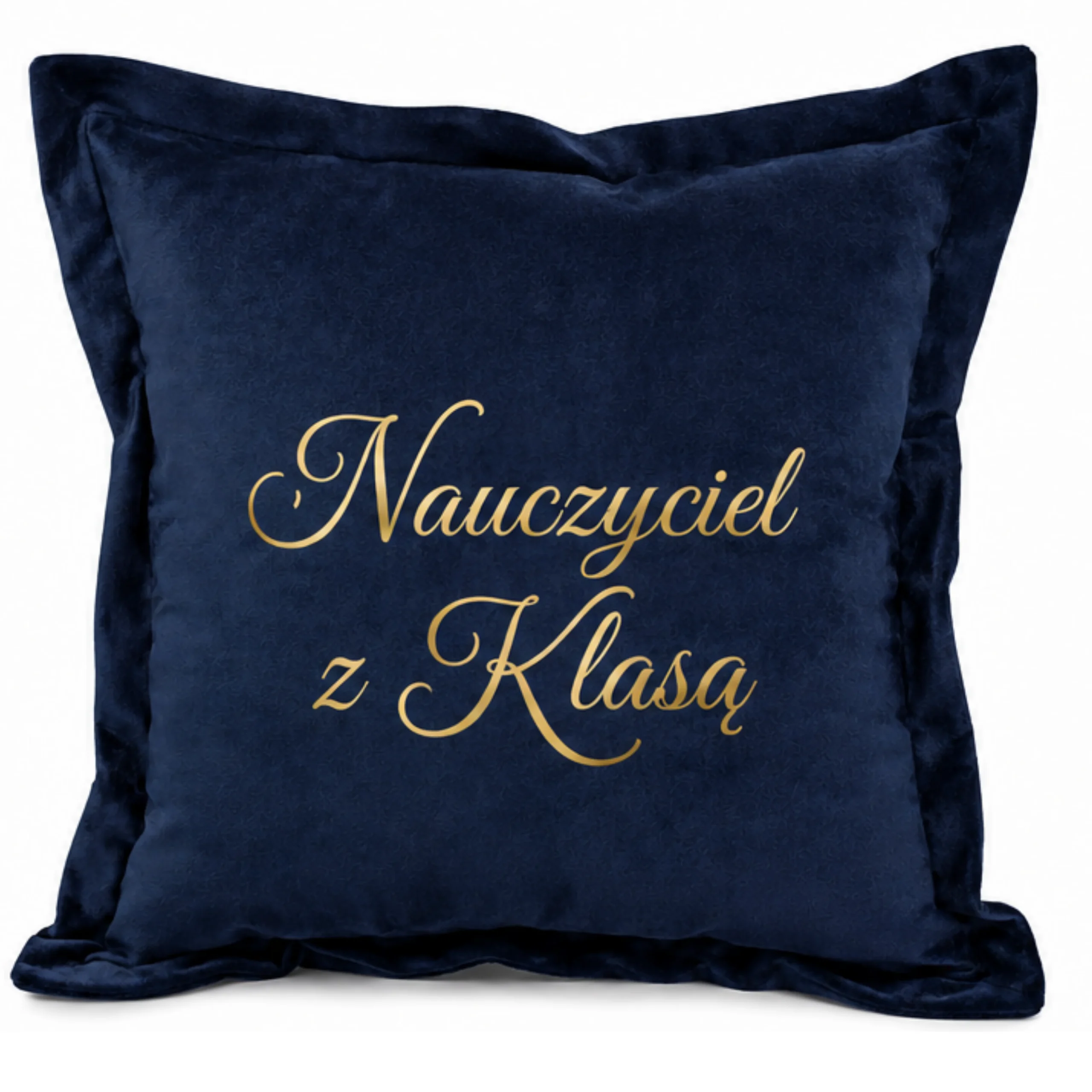 Poduszka welurowa – prezent dla Pana Nauczyciela – Wyjątkowy Nauczyciel – Velvet #3380-KW-NLzK-G4