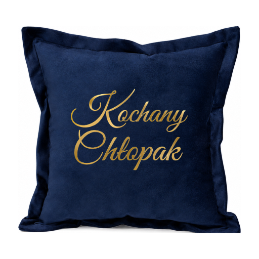 Poduszka welurowa – prezent dla Chłopaka – Kochany Chłopak – Velvet #3380-KW-KCh4