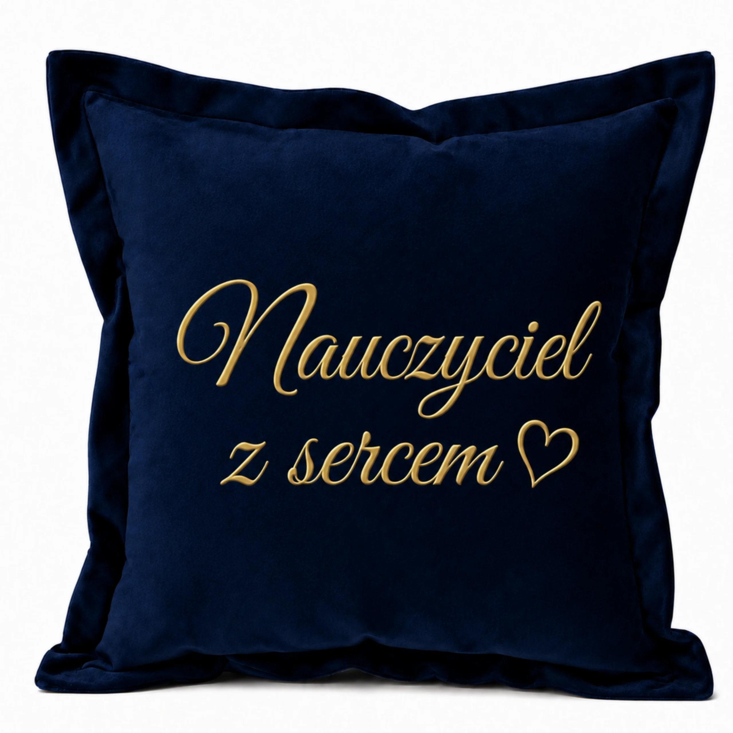 Poduszka welurowa – prezent dla Pana Nauczyciela – Wyjątkowy Nauczyciel – Velvet #3380-KW-NLzS-G4