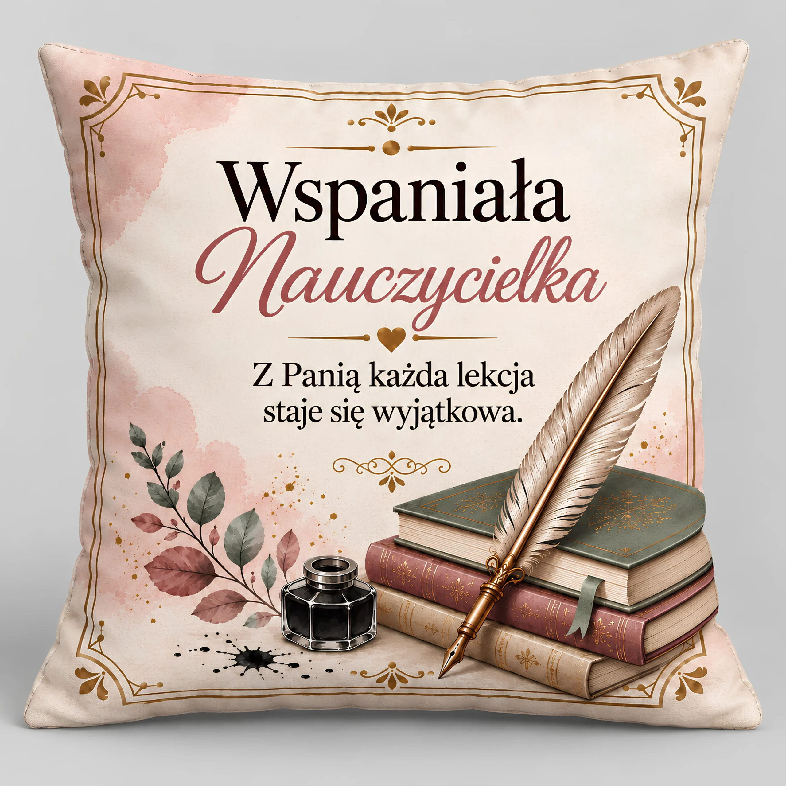 Poduszka dla Pani Nauczycielki – Wspaniała Nauczycielka (książki) – #3335-N9