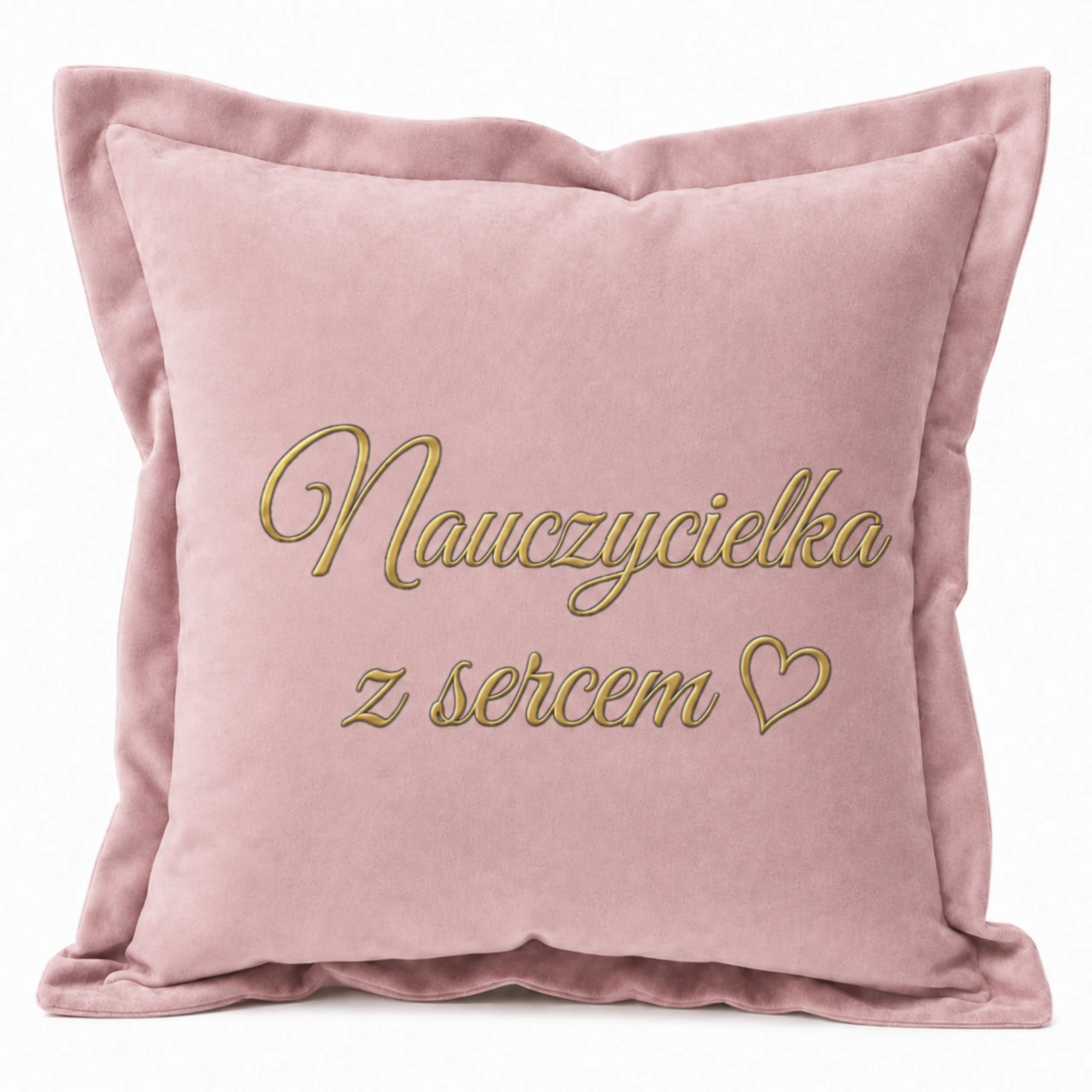 Poduszka welurowa – prezent dla Pani Nauczycielki – Nauczycielka z klasą – Velvet #3380-KW-NazS-R2