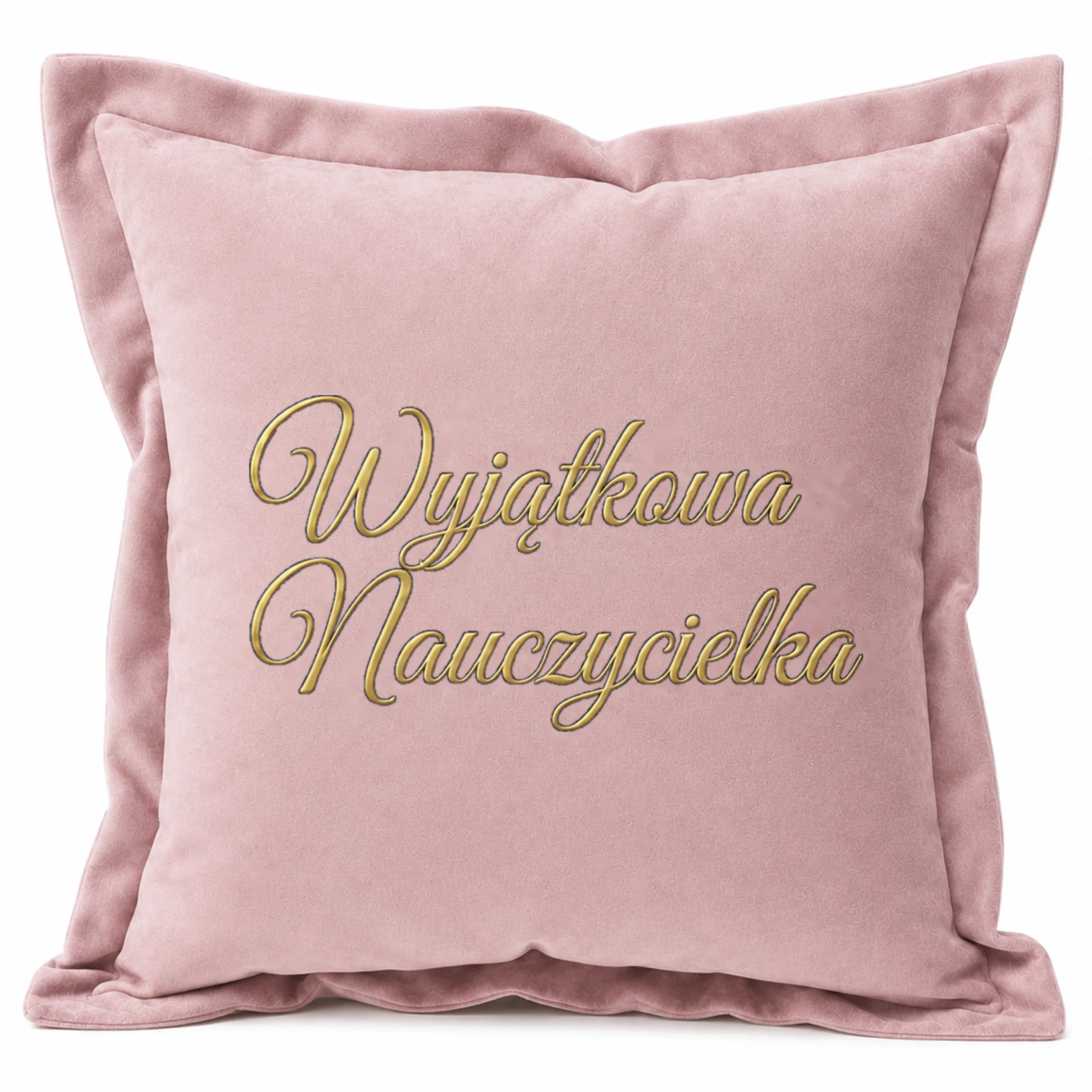 Poduszka welurowa – prezent dla Pani Nauczycielki – Wyjątkowa Nauczycielka – Velvet #3380-KW-WNa-R2