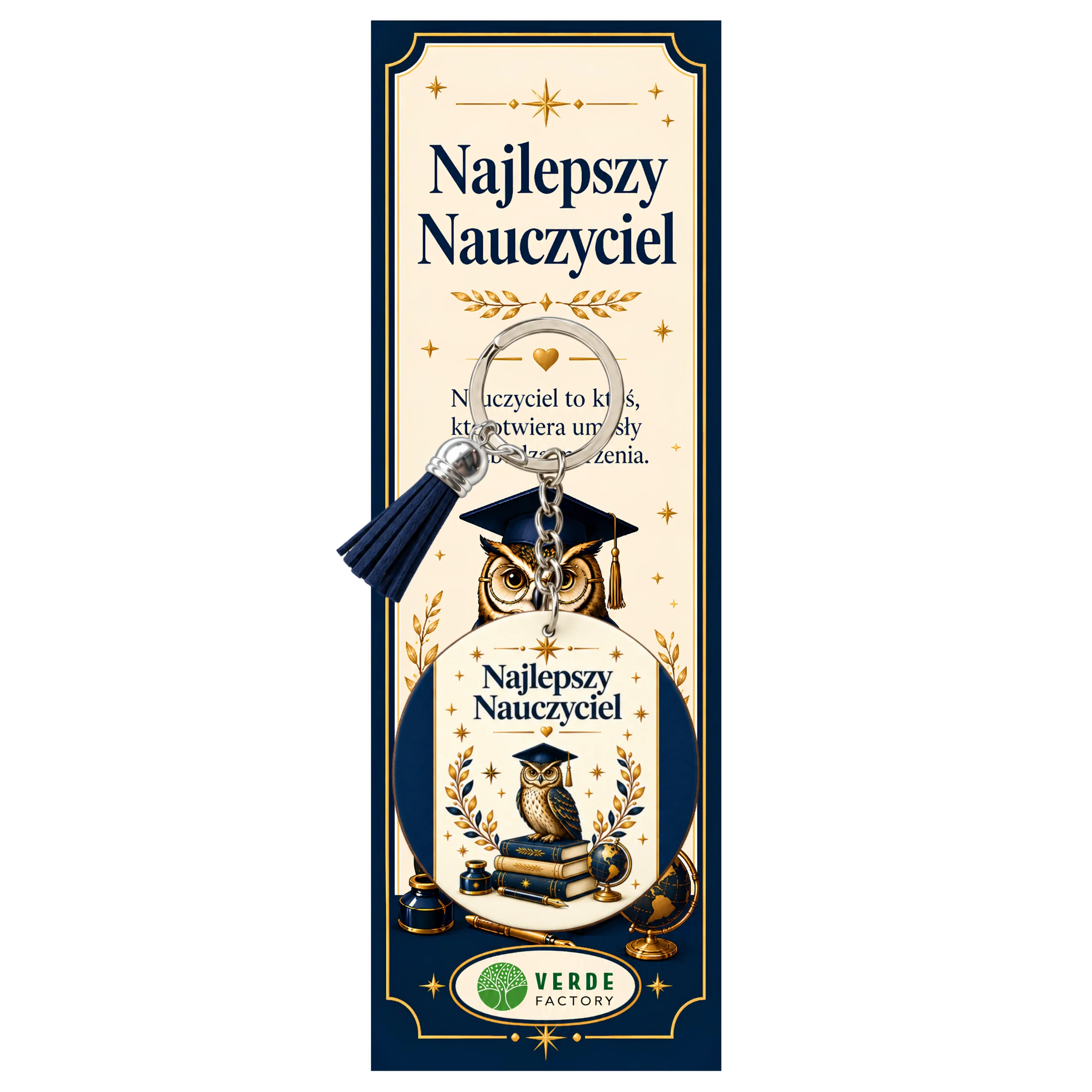 Brelok dla Pana Nauczyciela – Najlepszy Nauczyciel (sowa) – #3361-N8B