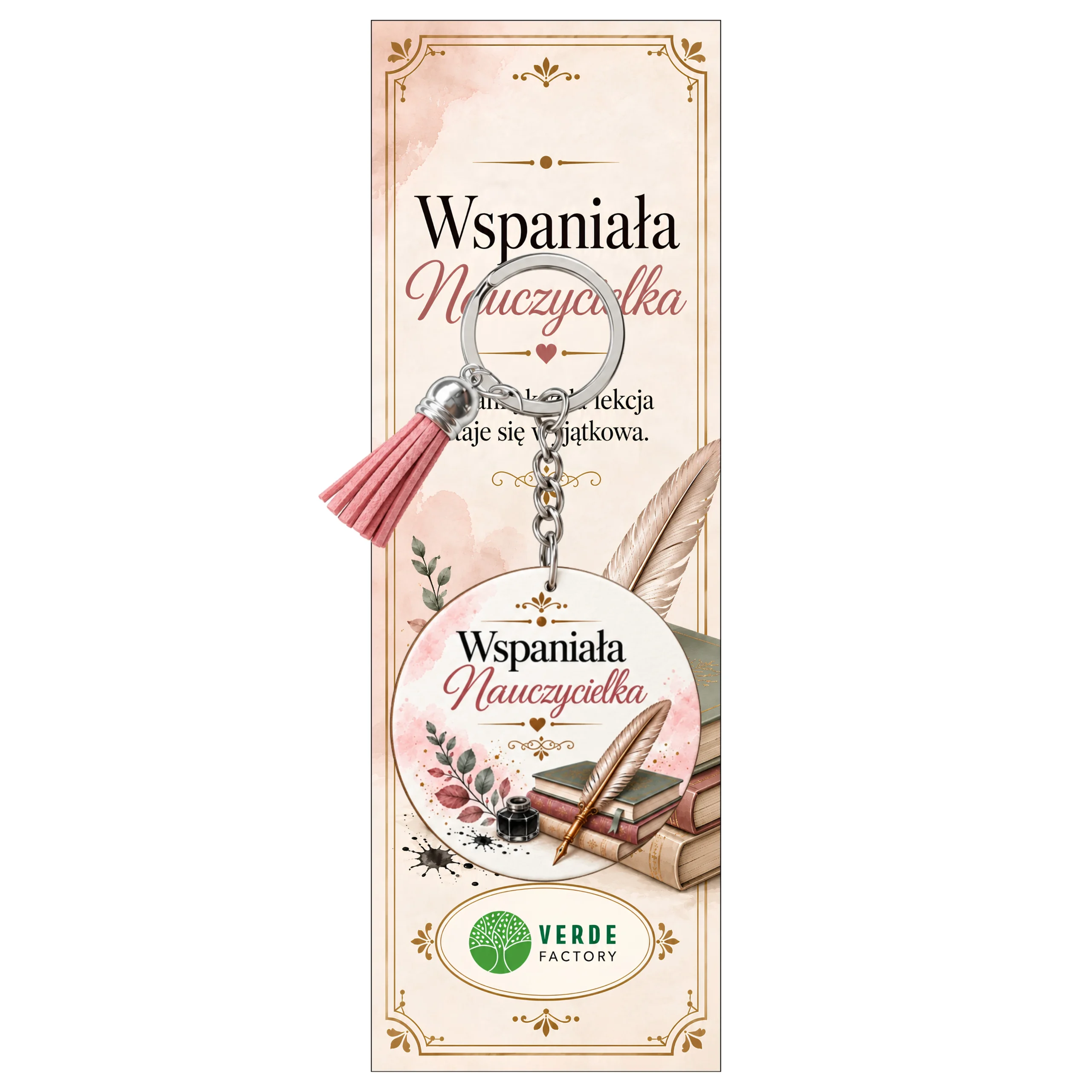 Brelok dla Pani Nauczycielki – Wspaniała Nauczycielka (książki) – #3361-N9