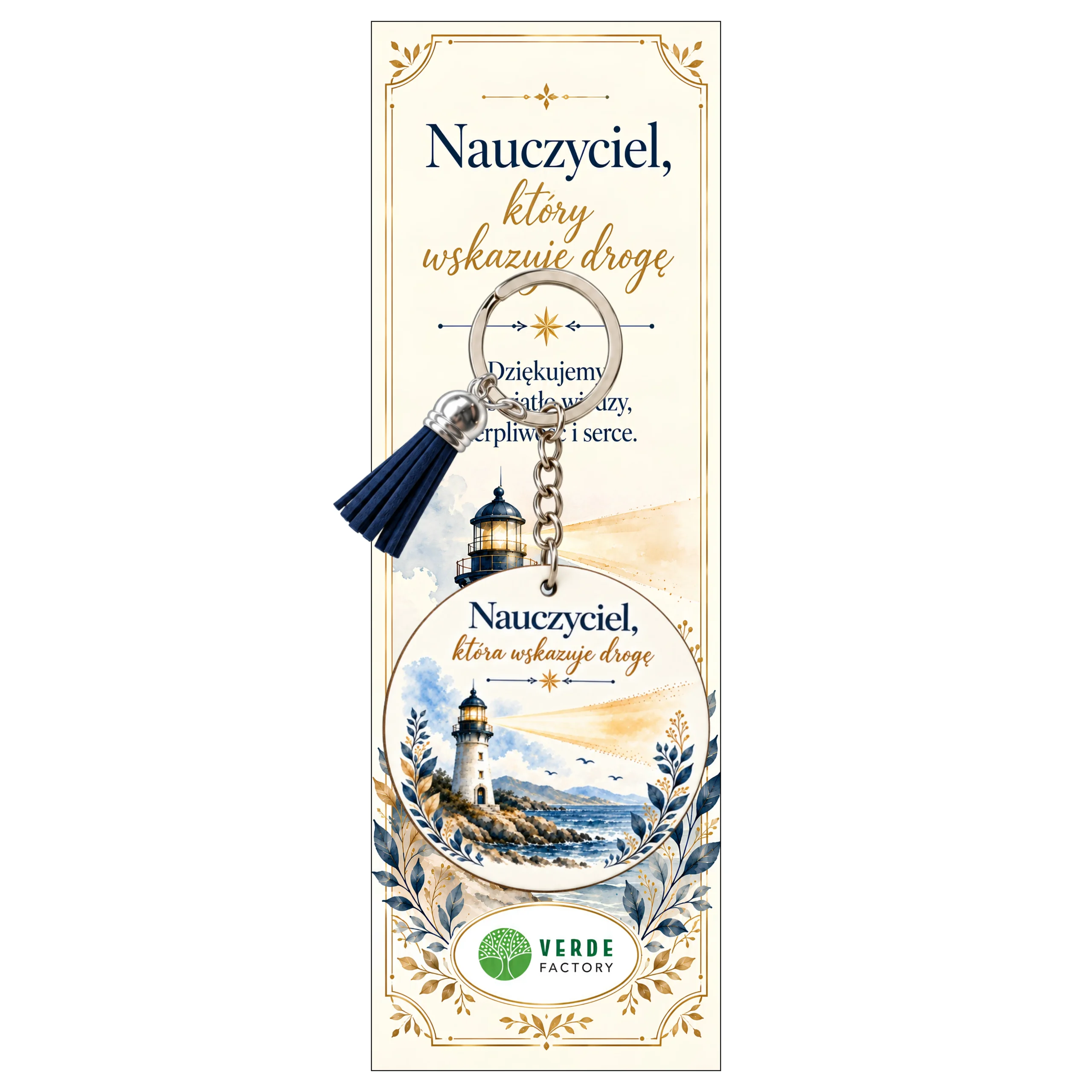 Brelok dla Pana Nauczyciela – Nauczyciel, który wskazuje drogę (latarnia) – #3361-N10B