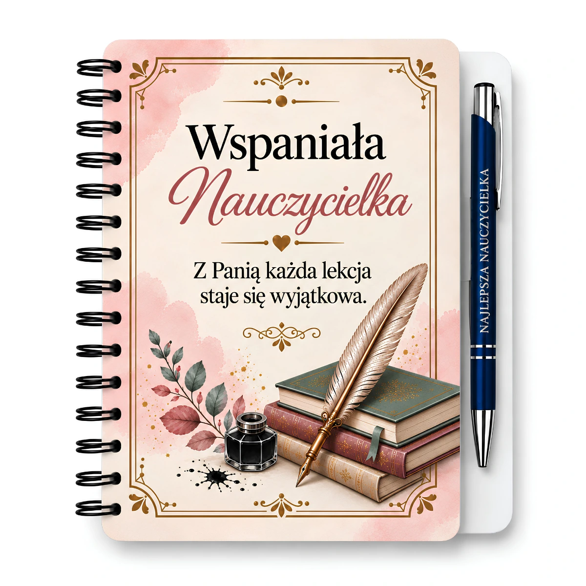 Notes z długopisem dla Pani Nauczycielki – Wspaniała Nauczycielka (książki) –  #3362-N9