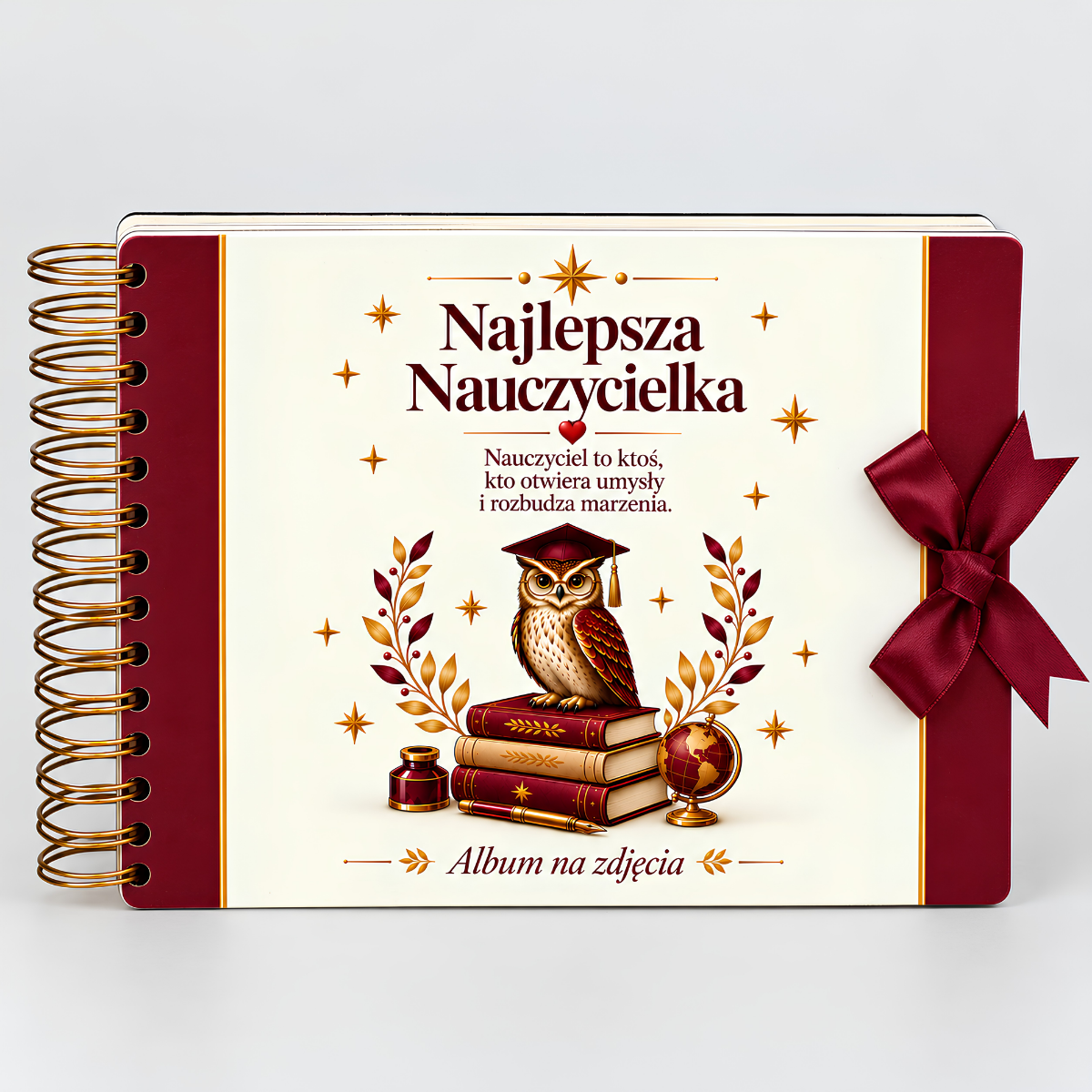 Album na zdjęcia dla Pani Nauczycielki – Najlepsza Nauczycielka (sowa) – #3343-N8