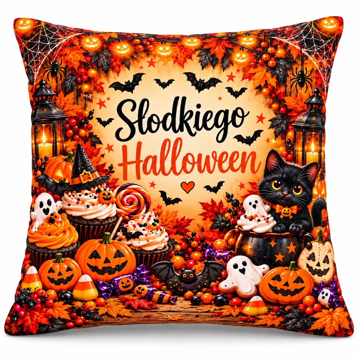 Poduszka na Halloween – SŁODKIEGO HALLOWEEN – #3335-H6