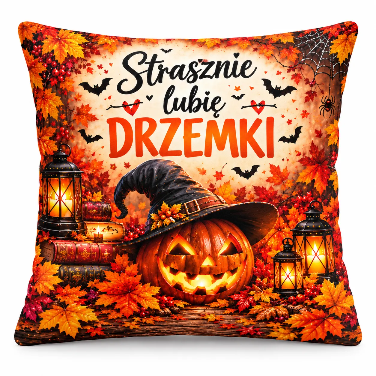 Poduszka na Halloween – STRASZNIE LUBIĘ DRZEMKI – #3335-H8